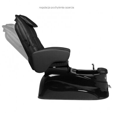 Profesionali elektrinė podologinė kėdė pedikiūro procedūroms su masažo funkcija AS-122, juoda 1