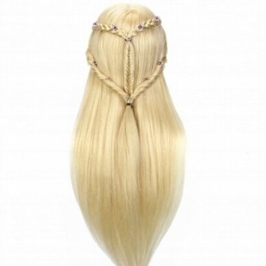 Professional head for training IZA BLOND 60cm, thermal hair 2