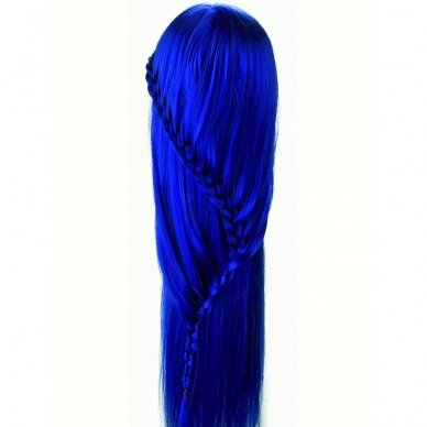 Professional head for training IZA BLUE 60cm, thermal hair  2