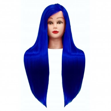 Professional head for training IZA BLUE 60cm, thermal hair