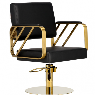 Professional hairdressing furniture set for hairdressing salons and beauty salons BRYSON, black with gold details  1