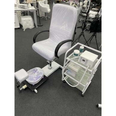 Professional hidraulic chair for podological treatment for beauticians BW-100, white color 10