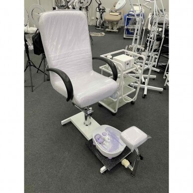 Professional hidraulic chair for podological treatment for beauticians BW-100, white color 8