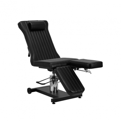 Profesionali hidraulinė tatuiruočių salono kėdė-lova PRO INK 611, juodos spalvos 1