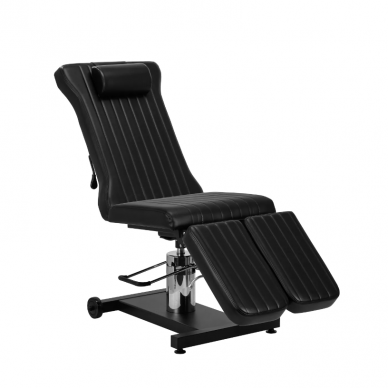 Professional hydraulic tattoo parlor chair-bed PRO INK 611, black color