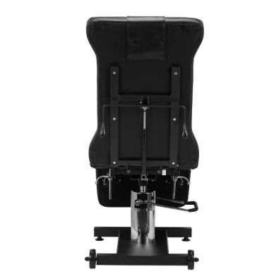 Profesionali hidraulinė tatuiruočių salono kėdė-lova PRO INK 611, juodos spalvos 7