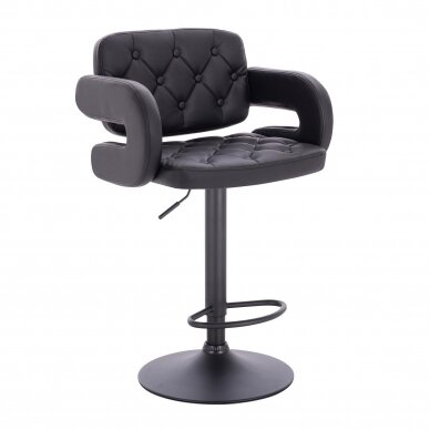 Professional chair for make-up specialists HC8403W, black eco leather