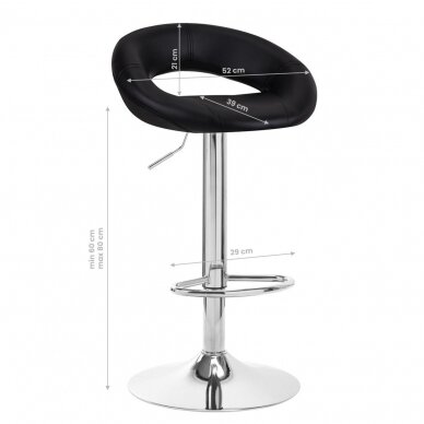 Professional chair for make-up specialists QS-B10, black color 6