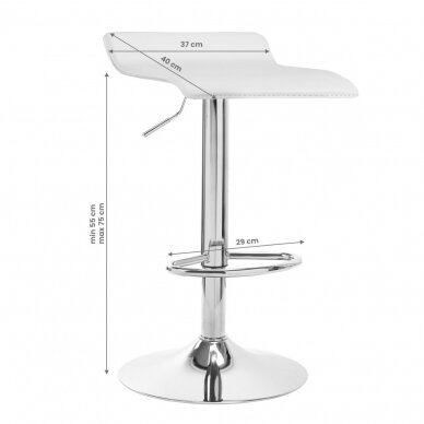 Professional chair for make-up specialists QS-B081, white color 5