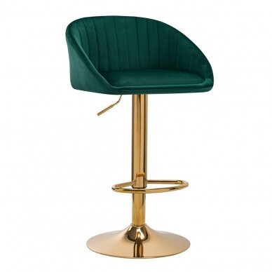 Professional chair for make-up specialists QS-B16G, green color velour