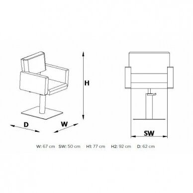 Profesionali kirpyklinė kėdė CUBIC 8