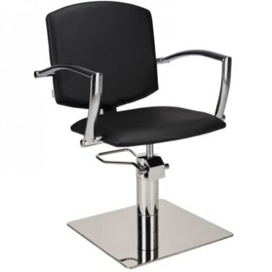 Professional barber chair BLACK PAKO CHROME SQUARE