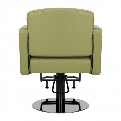 Professional hairdressing chair GABBIANO TURIN, black and green color 3