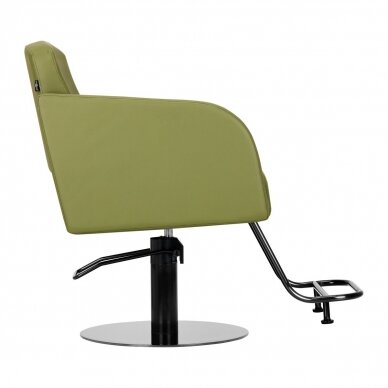 Professional hairdressing chair GABBIANO TURIN, black and green color 1