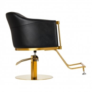 Professional hairdressing chair GABBIANO BURGOS, black and gold color 1