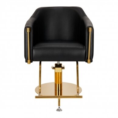 Professional hairdressing chair GABBIANO BURGOS, black and gold color 2