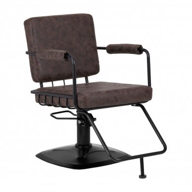 Professional hairdressing chair GABBIANO CATANIA LOFT, dark brown