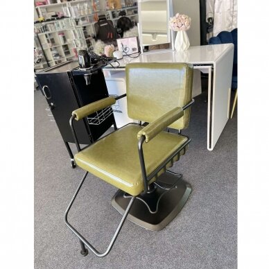 Professional hairdressing chair GABBIANO KATANIA LUFT, green 7