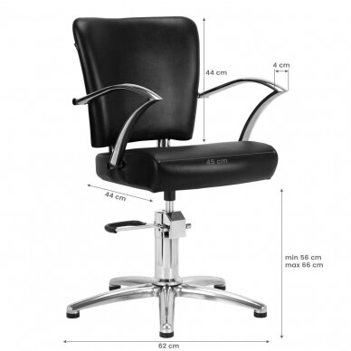 Professional hairdressing chair GABBIANO DALLAS, black color 6