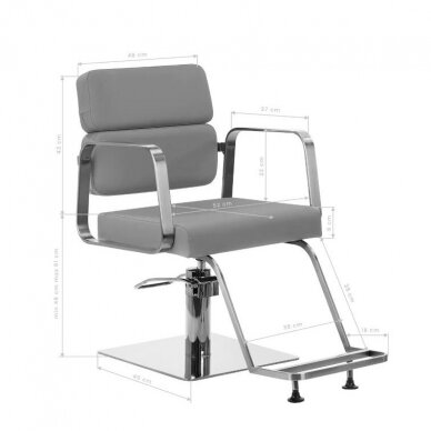 Professional hairdressing chair GABBIANO PORTO, grey 8