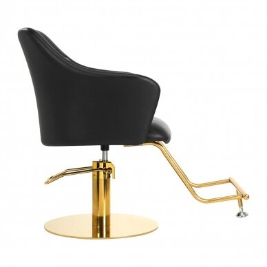 Professional hairdressing chair GABBIANO MARBELLA, black and gold color 1