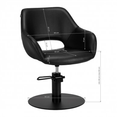 Professional hairdressing chair GABBIANO SEVILLA, black color 7