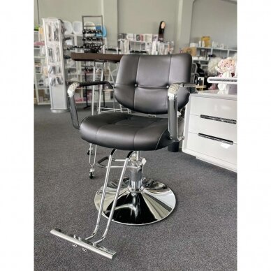 Professional hairdressing chair with footrest GABBIANO VIGO, black color 6