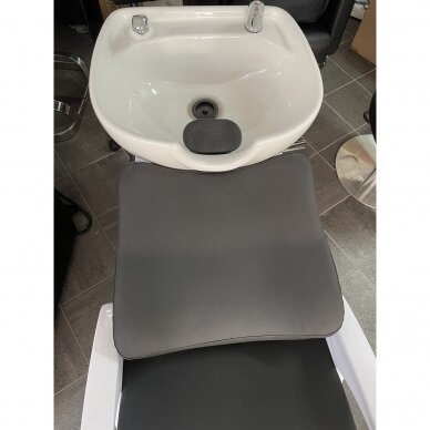 Professional sink for hairdressers and barber GABBIANO C024, black white color 10