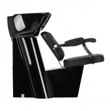 Professional sink for hairdressers and barber GABBIANO LYON, black color 1