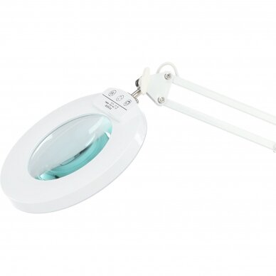 Professional cosmetic LED lamp-magnifying glass CALISSIMO is fixed to surfaces, white color 1