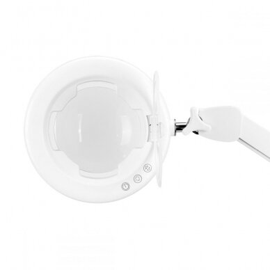 Professional cosmetology lamp-magnifying glass is attached to the table with light adjustment LED GLOW 8021 3