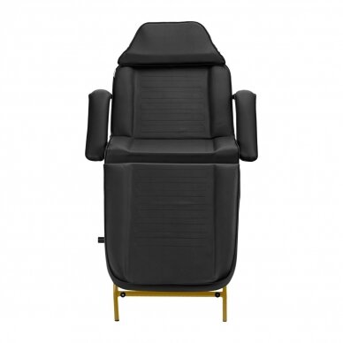 Professional cosmetology bed-chair for beauty procedures 557G, black and gold color 2