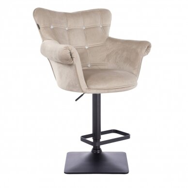 Professional make-up chair for beauty salons HR804KW, cream velvet