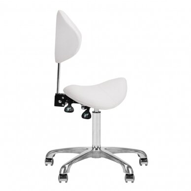 GIOVANNI CLASSIC 1004 professional master's chair-saddle for beauticians, white color 8