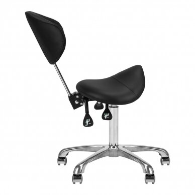 GIOVANNI CLASSIC 1004 professional master's chair-saddle for beauticians, black color 5