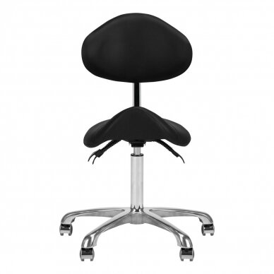 GIOVANNI CLASSIC 1004 professional master's chair-saddle for beauticians, black color 6