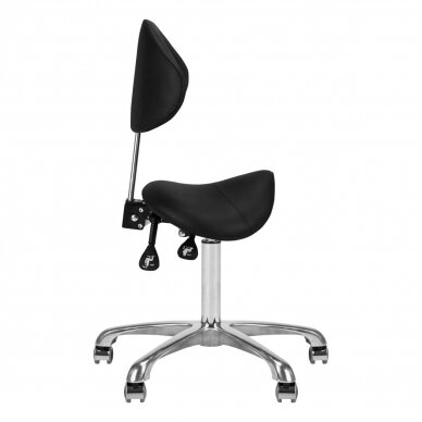 GIOVANNI CLASSIC 1004 professional master's chair-saddle for beauticians, black color 8