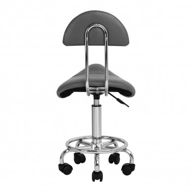 Professional master chair-saddle for beauticians 6001, grey color 3