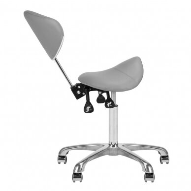 GIOVANNI CLASSIC 1004 professional master's chair-saddle for beauticians, grey color 5