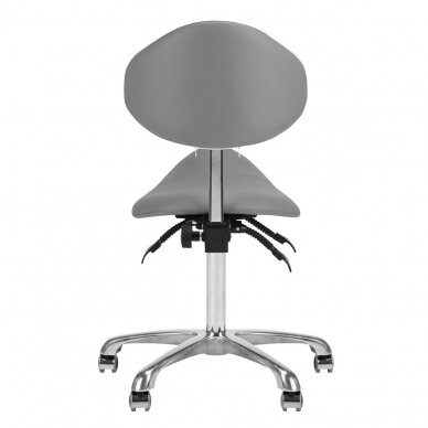 GIOVANNI CLASSIC 1004 professional master's chair-saddle for beauticians, grey color 6