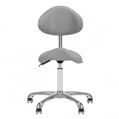 GIOVANNI CLASSIC 1004 professional master's chair-saddle for beauticians, grey color 1