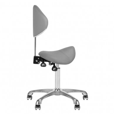 GIOVANNI CLASSIC 1004 professional master's chair-saddle for beauticians, grey color 7