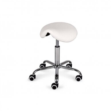 Professional master&#39;s chair - saddle for beauticians LOFI COMFYBASE K515, white color