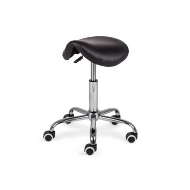 Professional master&#39;s chair - saddle for beauticians LOFI COMFYBASE K515, black color 5