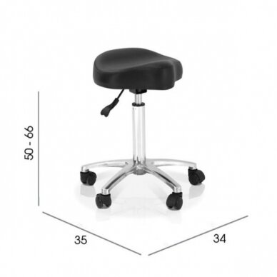 Professional saddle type master chair for beauticians and beauty salons REM UK MUSTANG 3