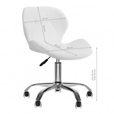 Professional master chair for beauticians QS-06, white color 5