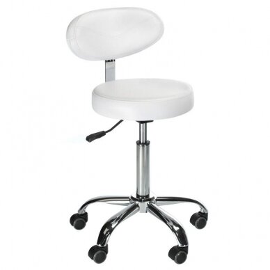 Professional master chair for beauticians and beauty salons BD-9934, white color