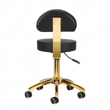 Professional master chair for beauticians AM-304G, black with gold details 3