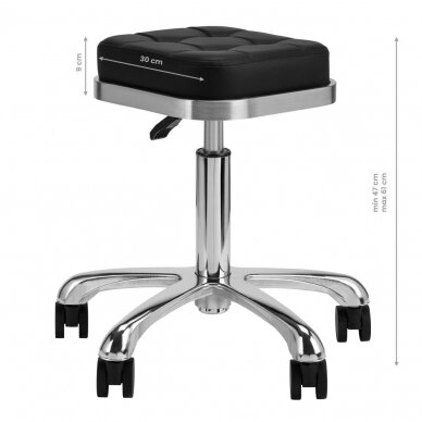 Professional master chair for beauticians M-1645, black color 3