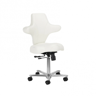 Professional master chair for beauticians AZZURRO SPECIAL 152, with adjustable seat angle and backrest, white color